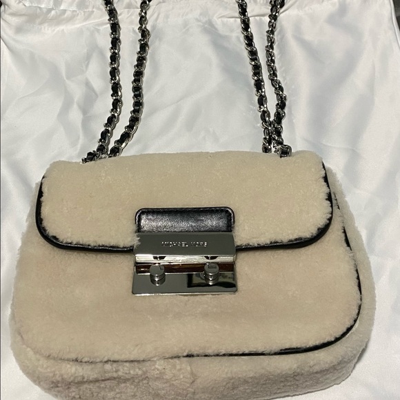 Michael Kors Sloan Small Shearling Shoulder Bag - Picture 2 of 6